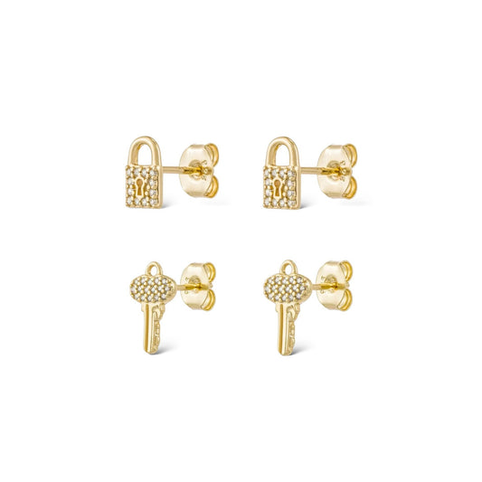 KEYS STUD EARRINGS