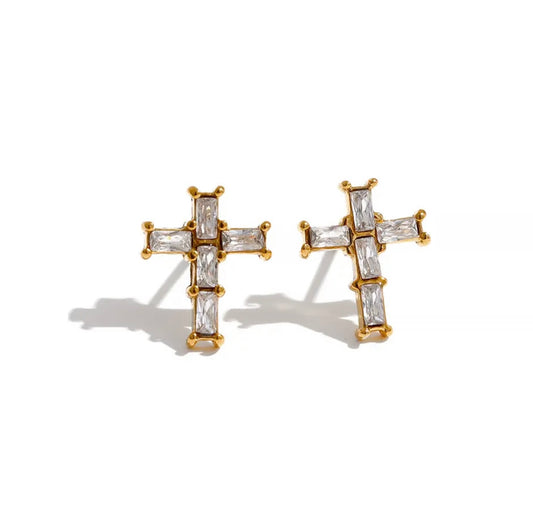 Cross Stud Earrings